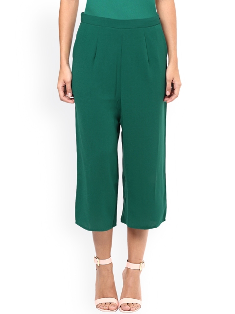 

Harpa Green Crepe Cullote Trousers