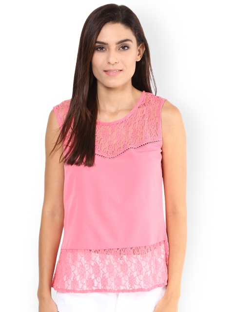 

Harpa Women Pink Lace Top