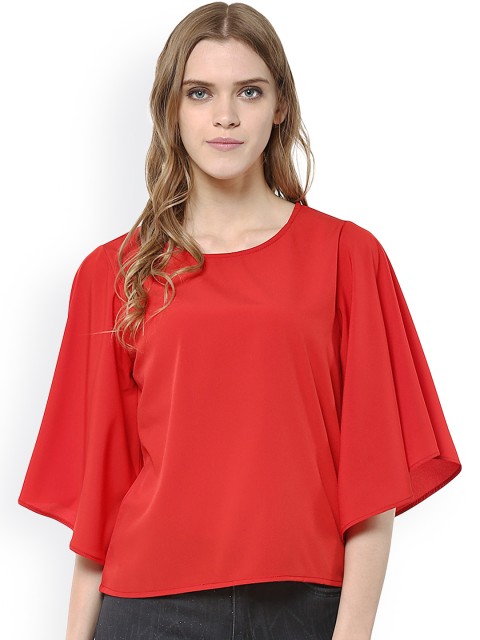 

Harpa Red Crepe Top