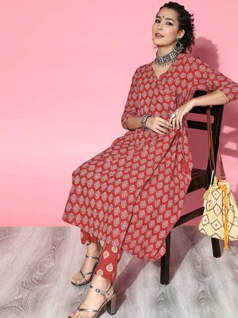 

Moda Rapido Charming Maroon Cotton Kurta