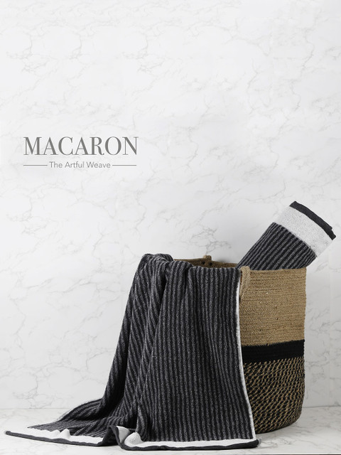 

Trident Charcoal Grey Pinstriped 500 GSM MacronBath Towel