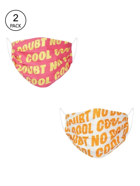 

LIVE IT SAFE Pack Of 2 Reusable Cotton Anti Pollution Face Masks With Nano Technology, Pink
