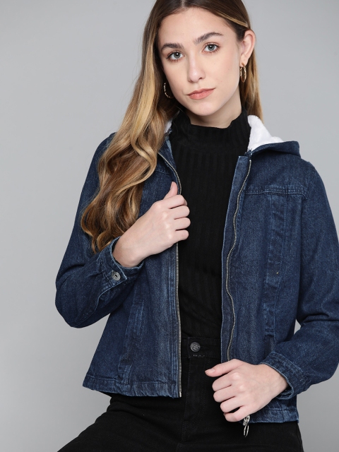 

Chemistry Women Navy Blue Denim Jacket