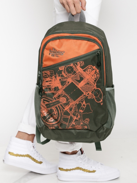 

Roadster Men Grey Printed Backpack
