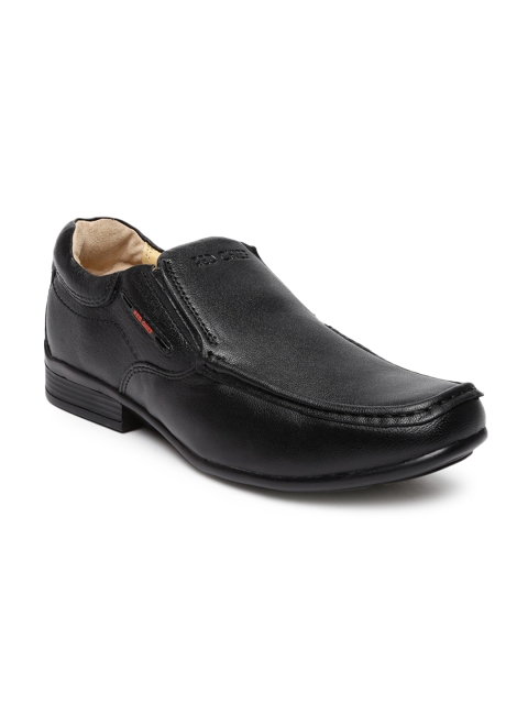 

Red Chief Men Black Leather Semiformal Slip-Ons