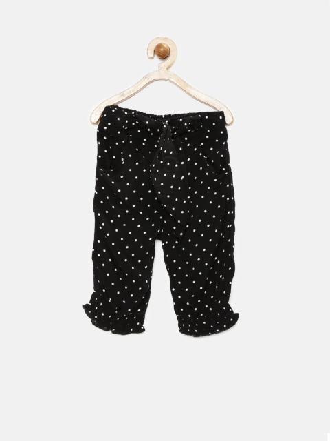 

United Colors of Benetton Girls Black Polka Dot Print Trousers