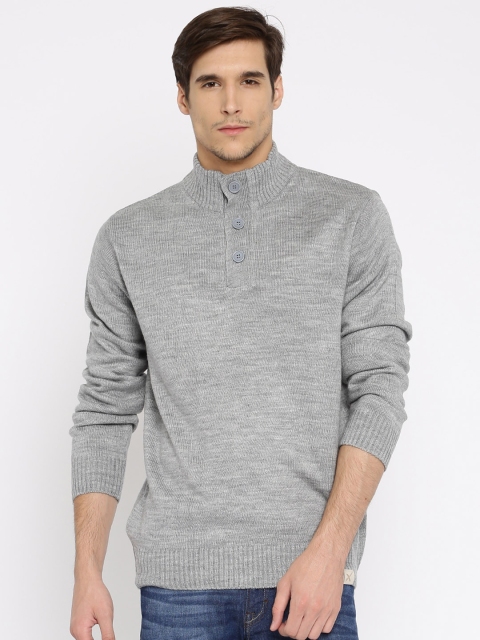 

HRX by Hrithik Roshan Men Grey Solid Sweater