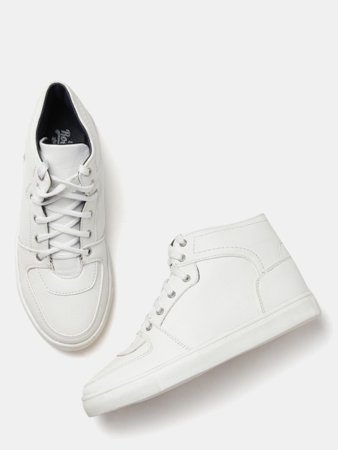 

Roadster Women White Solid Mid-Top Sneakers
