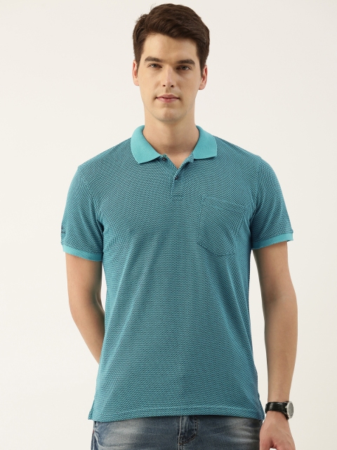 

Peter England Men Green Polo Collar Slim Fit T-shirt