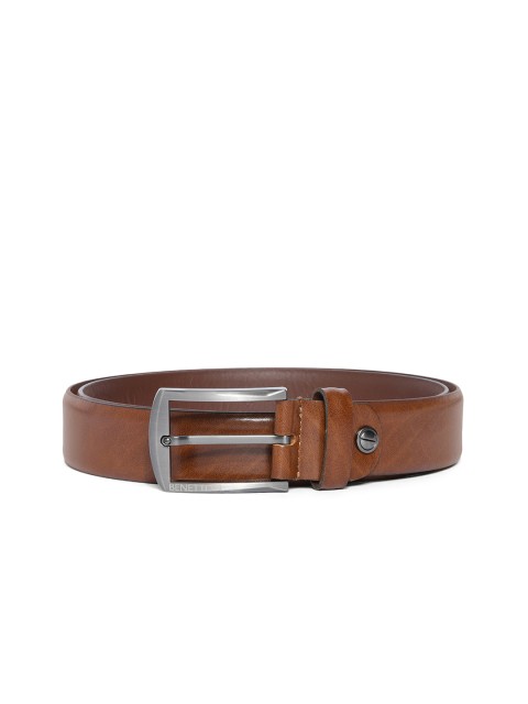 

United Colors of Benetton Men Tan Brown Solid Formal Leather Belt