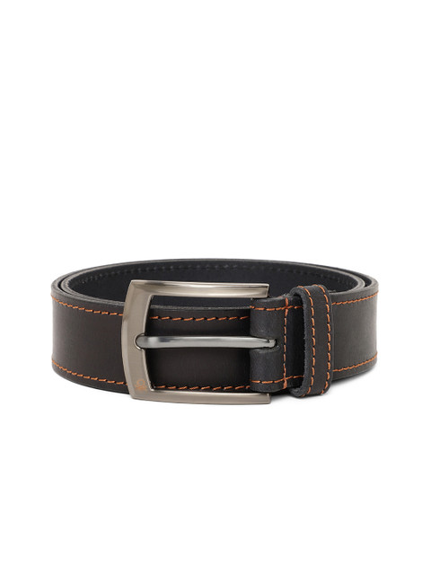

United Colors of Benetton Men Black Solid Formal Leather Belt