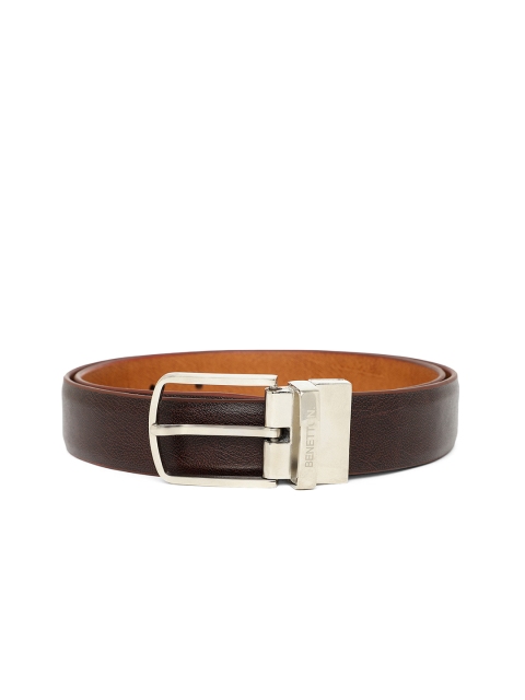

United Colors of Benetton Men Brown Solid Reversible Formal Belt