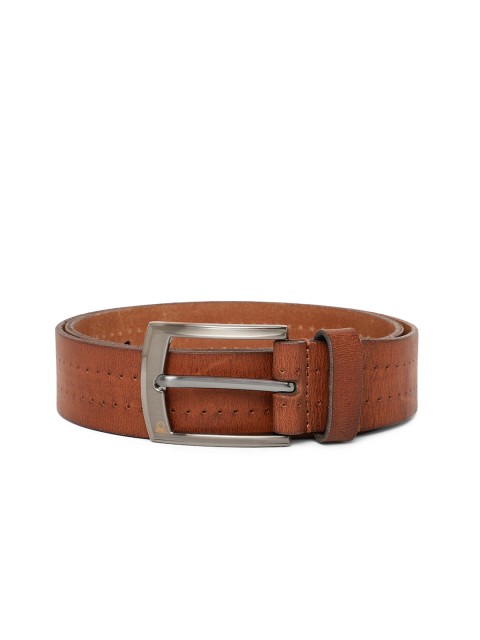

United Colors of Benetton Men Tan Brown Perforated Leather Belt