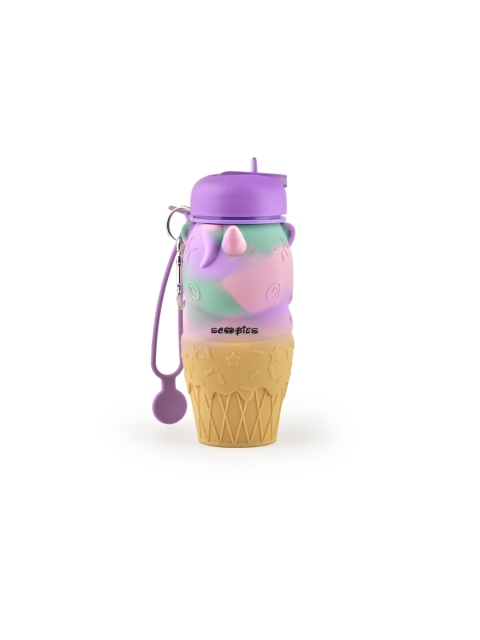 

SCOOBIES Kids Purple & Yellow Printed Foldable Water Bottle