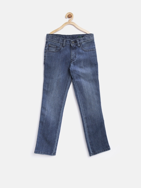 

United Colors of Benetton Boys Blue Washed Skinny Fit Stretchable Jeans