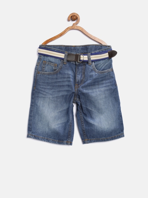 

United Colors of Benetton Boys Blue Washed Denim Shorts