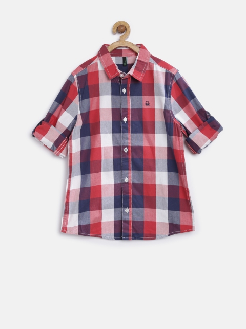 

United Colors of Benetton Boys Multicoloured Checked Shirt, Multi