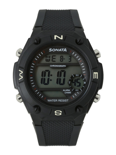 

Sonata Men Ocean Series Black Digital Watch 77033PP04