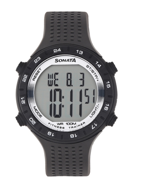 

Sonata Ocean Series Men Black Digital Watch with Pedometer 77041PP05