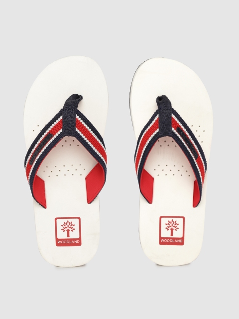 

Woodland Men Red & Black Striped Thong Flip-Flops