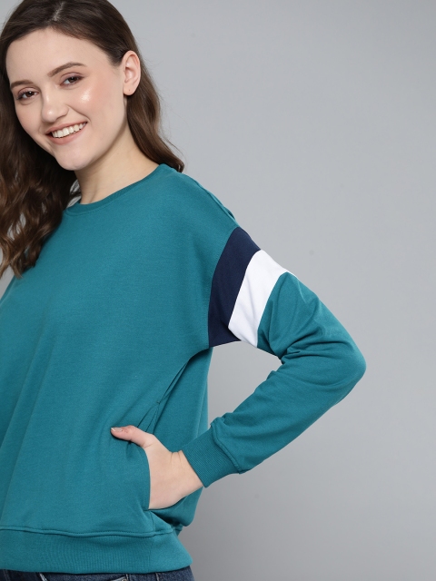 

Mast & Harbour Women Teal Sweatshirt