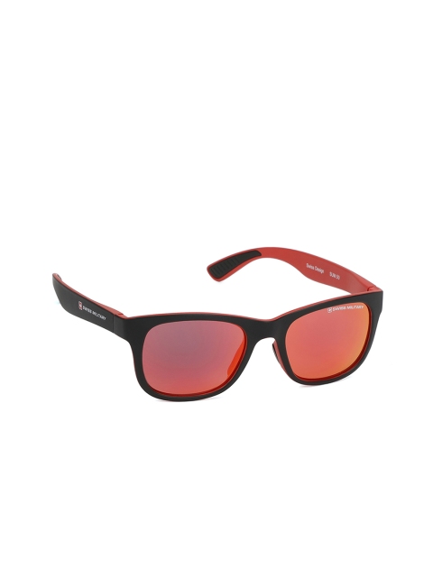 

SWISS MILITARY Unisex Wayfarer Sunglasses, Red