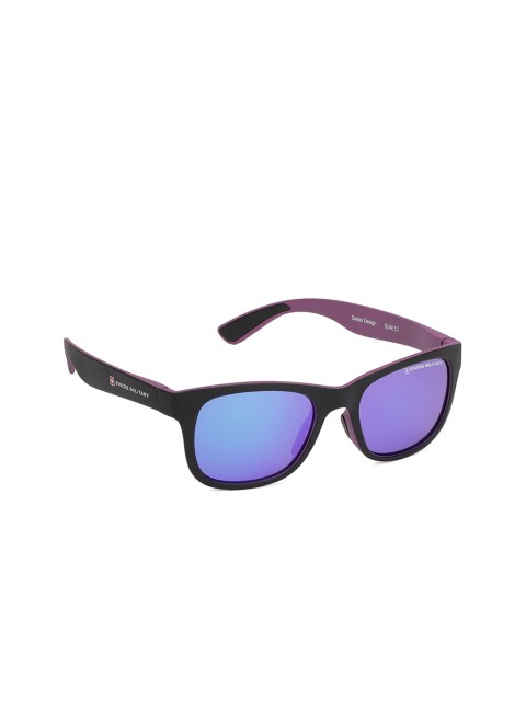 

SWISS MILITARY Unisex Wayfarer Sunglasses, Purple