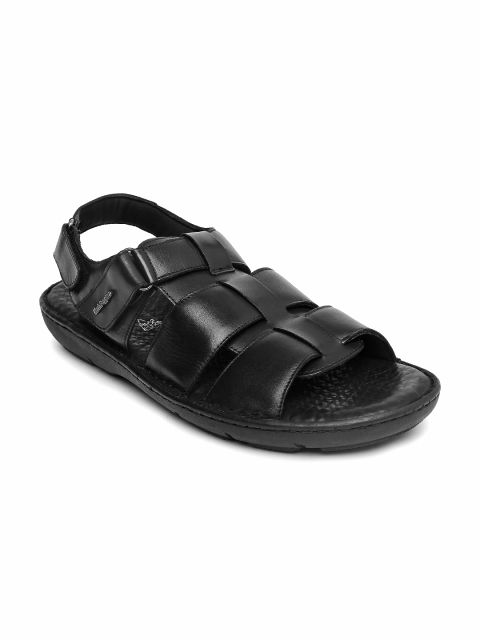 

Hush Puppies Men Black Leather Sandals