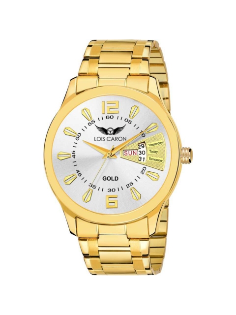 

LOIS CARON Men Gold-Toned Stainless Steel Bracelet Style Straps Analogue Watch MLC-8466