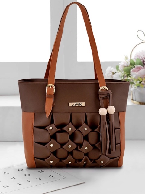 

LaFille Women Brown PU Structured Shoulder Bag