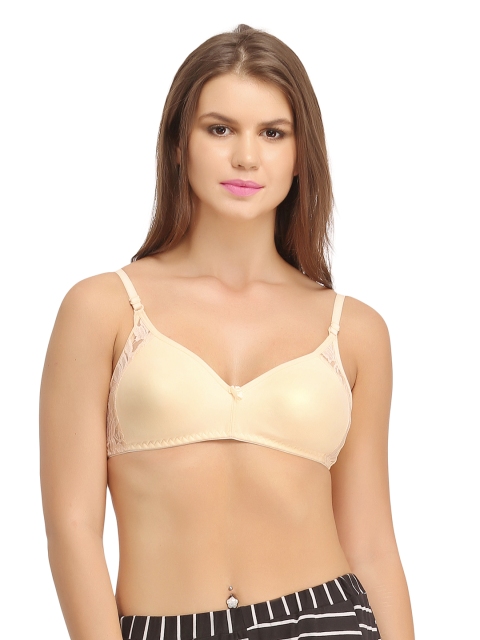 

Clovia Non Padded Wirefree Cotton Bra In Beige