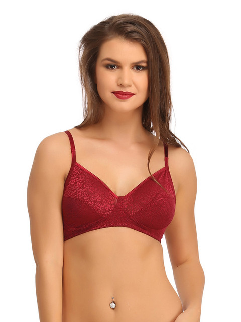 

Clovia Non-Padded Wirefree Full Cup Bra - Maroon