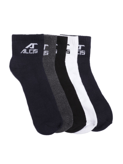 

Alcis Men Set of 5 Solid Ankle-Length Socks, Multi