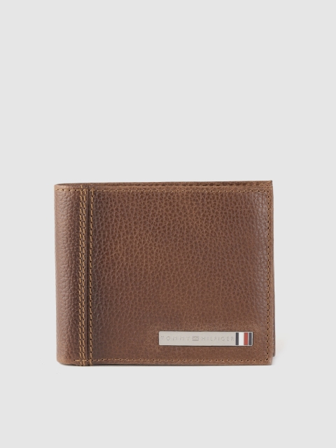 

Tommy Hilfiger Men Brown Solid Leather Two Fold Wallet with RFID