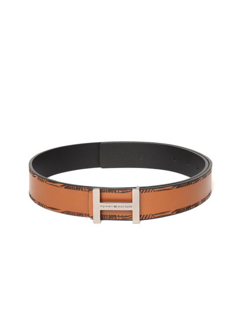 

Tommy Hilfiger Men Tan Brown & Black Leather Reversible Belt