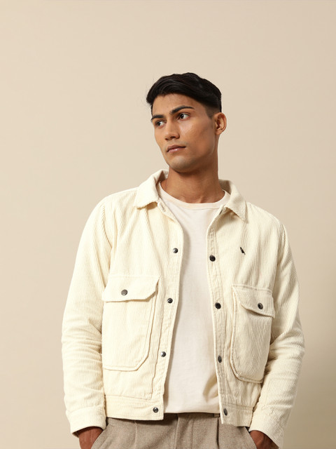 

Mr Bowerbird Men Men Garment Dyed Updated corduroy Trucker, Off white