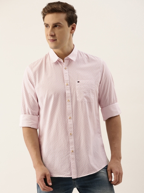 

Peter England Casuals Men White & Red Printed Slim Fit Casual Shirt