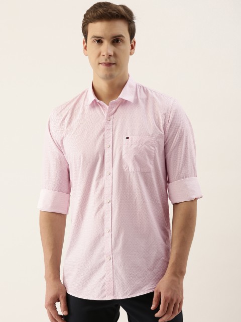 

Peter England Casuals Men White & Red Printed Slim Fit Casual Shirt