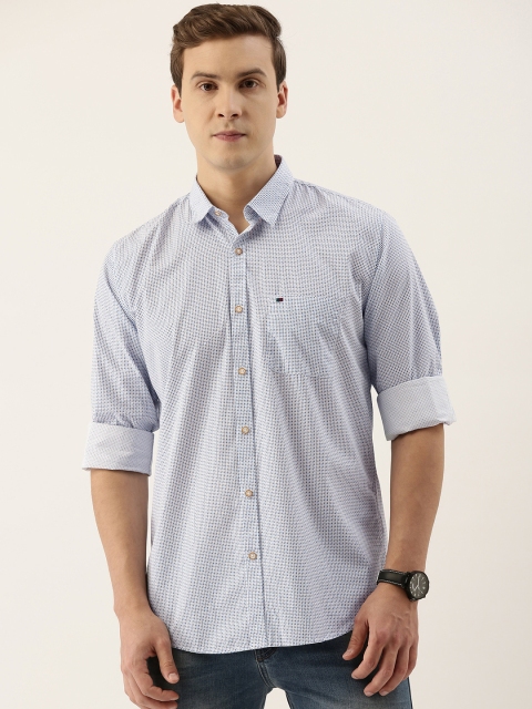 

Peter England Casuals Men Blue Slim Fit Printed Casual Shirt