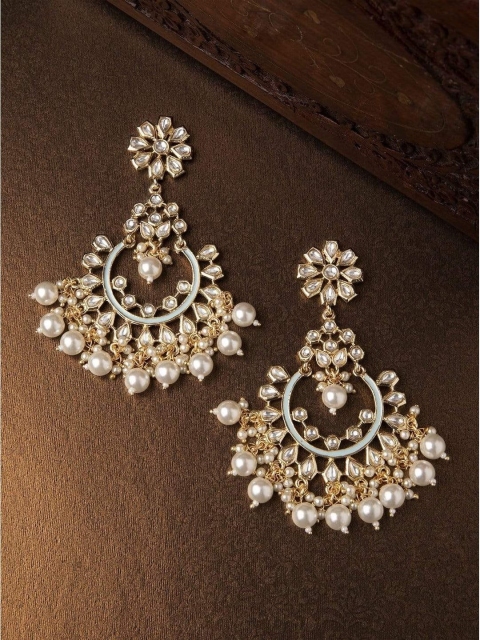 

Rubans Gold Contemporary Chandbalis Earrings