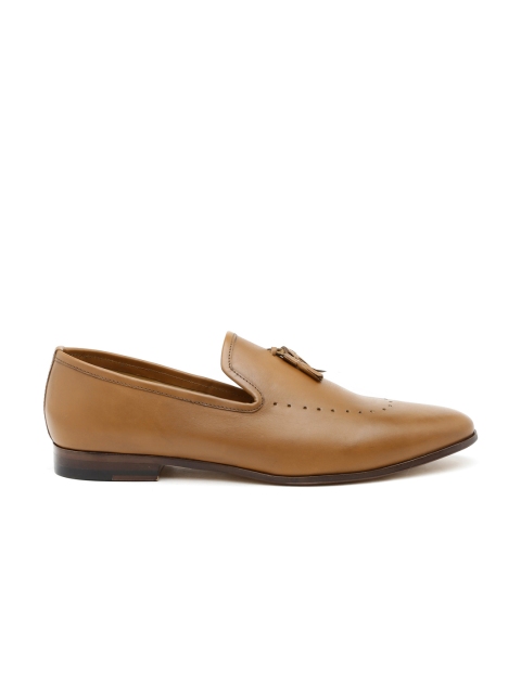 

Carlton London Men Tan Brown Leather Slip-Ons