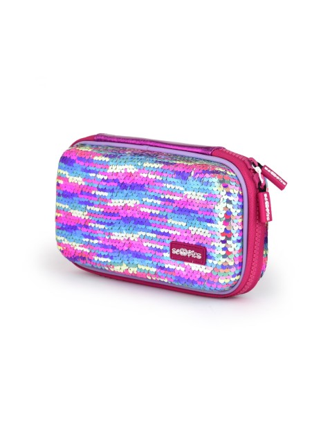 

SCOOBIES Multicolored Rainbow in Neon Sequins Mini EVA Pencil Case, Multi
