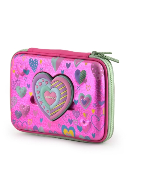 

SCOOBIES Girls Pink All Hearts Pencil Case with Mirror