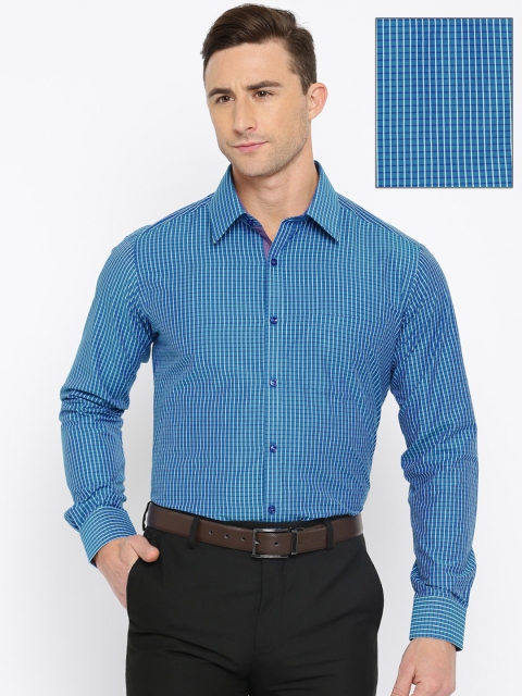 

Park Avenue Men Blue Slim Fit Checked Formal Shirt