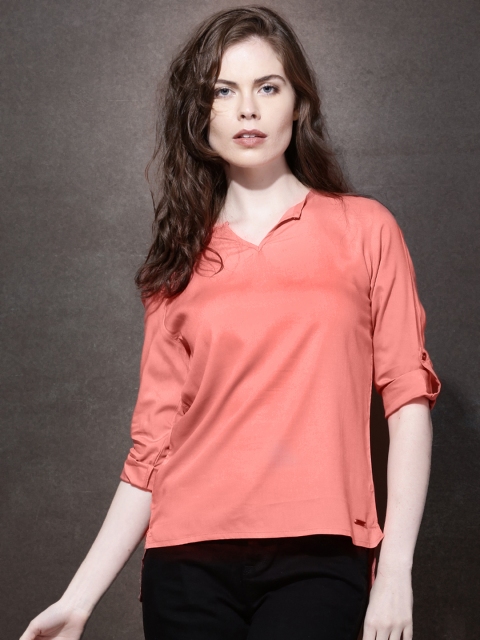 

Roadster Women Pink Solid Regular Top