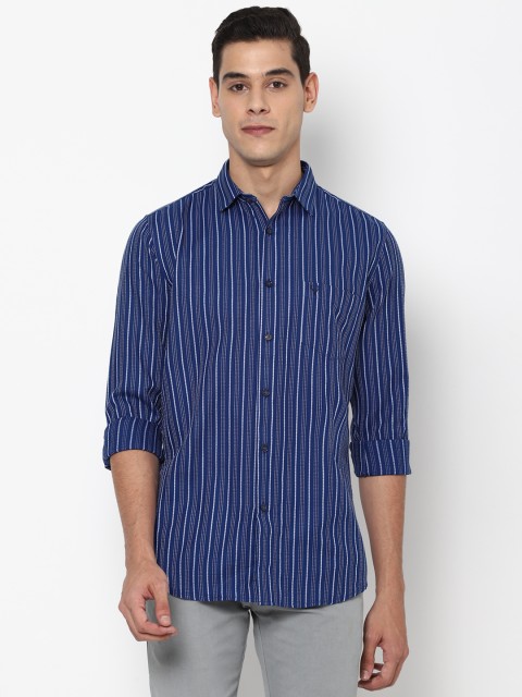 

Allen Solly Men Blue Striped Slim Fit Casual Shirt