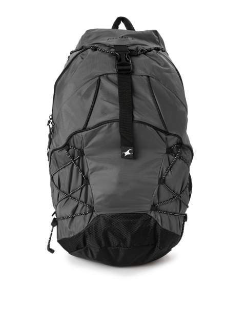 

Fastrack Men Grey & Black Backpack