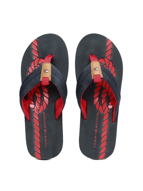 

Tommy Hilfiger Men Navy & Black Printed Flip-Flops, Navy blue