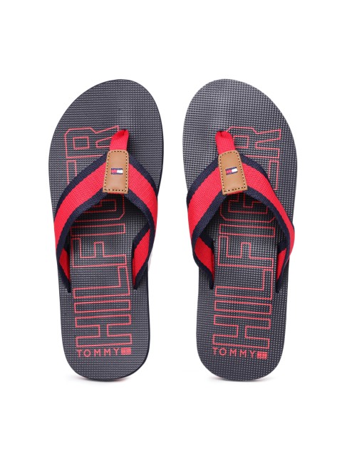 

Tommy Hilfiger Men Red & Navy Printed Flip-Flops