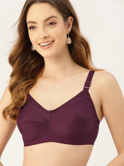 

DressBerry Burgundy Solid Everyday Bra Non Padded